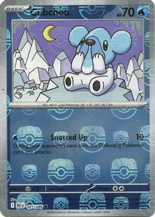 Cubchoo (Master Ball Pattern) 025/086 - Holofoil SV Black Bolt - Common