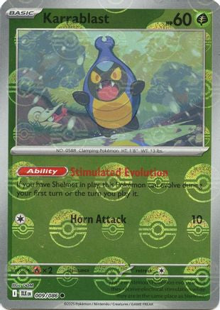 Karrablast (Poke Ball Pattern) 009/086 - Holofoil SV Black Bolt - Common