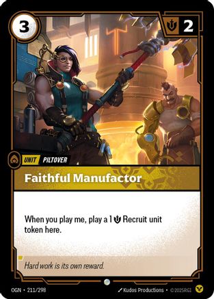Faithful Manufactor (211/298) - Origins