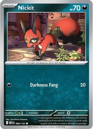 Nickit 089/132 - Reverse Holofoil ME01 Mega Evolution - Common