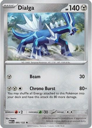 Dialga 095/132 - Reverse Holofoil ME01 Mega Evolution - Rare