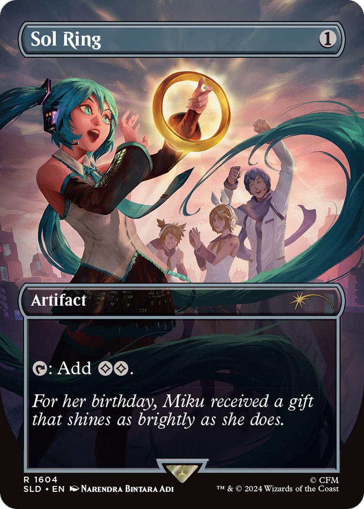 Sol Ring (1604) (SLD-1604) - Secret Lair Drop (Borderless) Foil