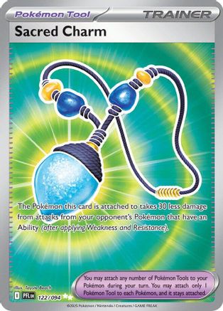 Sacred Charm 122/094 - Holofoil ME02 Phantasmal Flames - Ultra Rare
