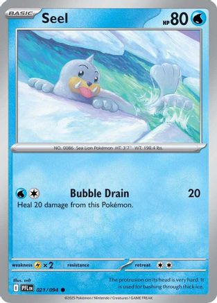 Seel 021/094 - Reverse Holofoil ME02 Phantasmal Flames - Common