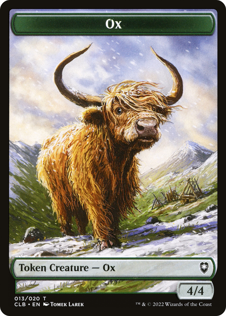 Ox Token (CLB-013) - Battle for Baldur's Gate Tokens Foil