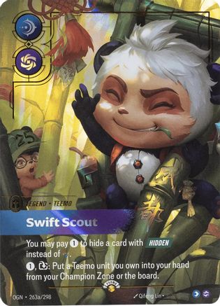 Teemo - Swift Scout (Alternate Art) (263a/298) - Riftbound Promotional Cards Foil