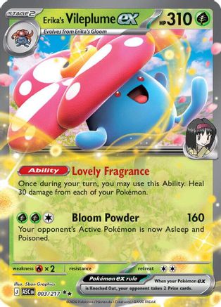 Erika's Vileplume ex 003 - Holofoil ME Ascended Heroes - Double Rare