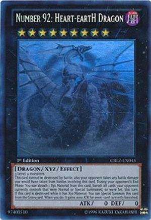 Number 92: Heart-eartH Dragon (Ghost Rare) (CBLZ-EN045) - Cosmo Blazer 1st Edition