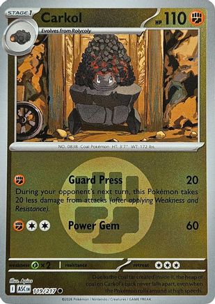 Carkol (Energy Symbol Pattern) 119 - Reverse Holofoil ME Ascended Heroes - Common