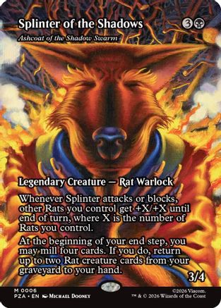 Ashcoat of the Shadow Swarm (Borderless) (PZA-006) - Teenage Mutant Ninja Turtles Eternal-Legal