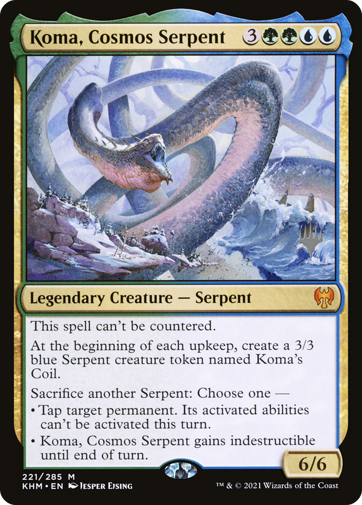 Koma, Cosmos Serpent (PPKHM-221P) - Kaldheim Promos Foil