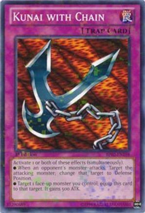 Kunai with Chain (Mosaic Rare) (BP02-EN198) - Battle Pack 2: War of the Giants 1st Edition