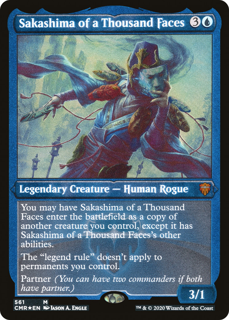 Sakashima of a Thousand Faces (Foil Etched) (CMR-561) - Commander Legends Etched Foil