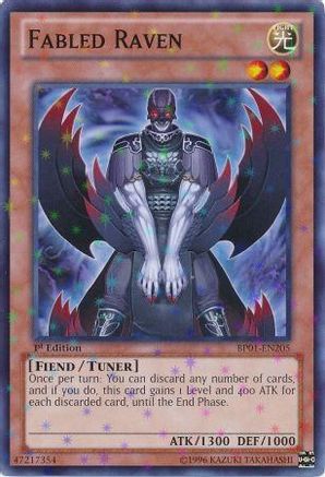 Fabled Raven (Starfoil) (BP01-EN205) - Battle Pack: Epic Dawn 1st Edition