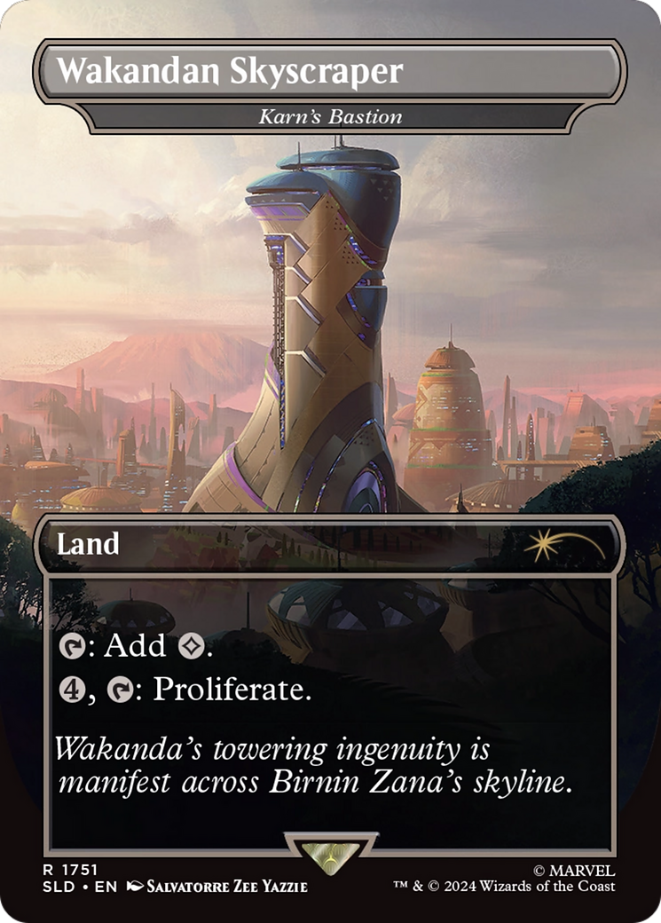 Wakandan Skyscraper - Karn's Bastion (SLD-1751) - Secret Lair Drop / Wakandan Skyscraper (Borderless)