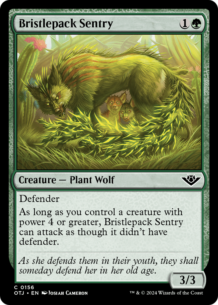 Bristlepack Sentry (OTJ-156) - Outlaws of Thunder Junction Foil