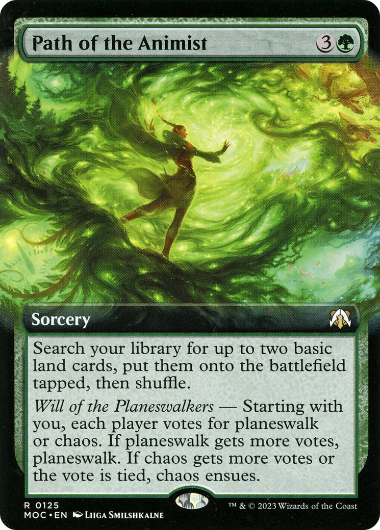 Path of the Animist (Extended Art) (MOC-125) - March of the Machine Commander: (Extended Art) Foil
