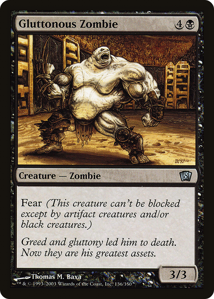 Gluttonous Zombie (8ED-136★) - 8th Edition Foil