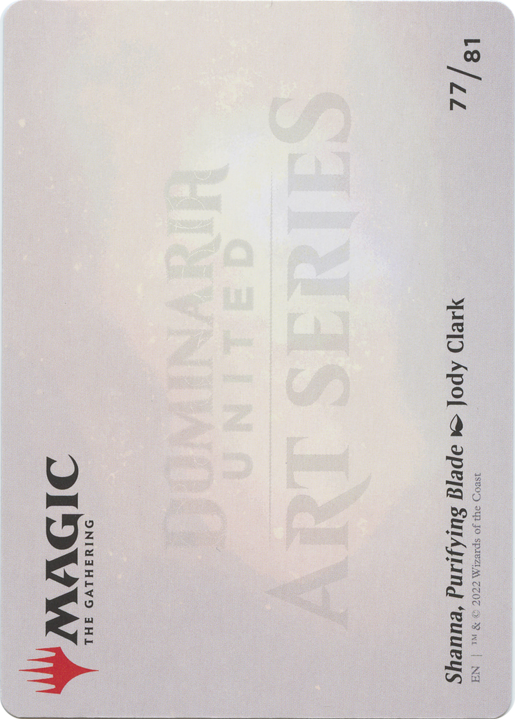 Shanna, Purifying Blade // Shanna, Purifying Blade (ADMU-077) - Dominaria United Art Series (Borderless) Foil