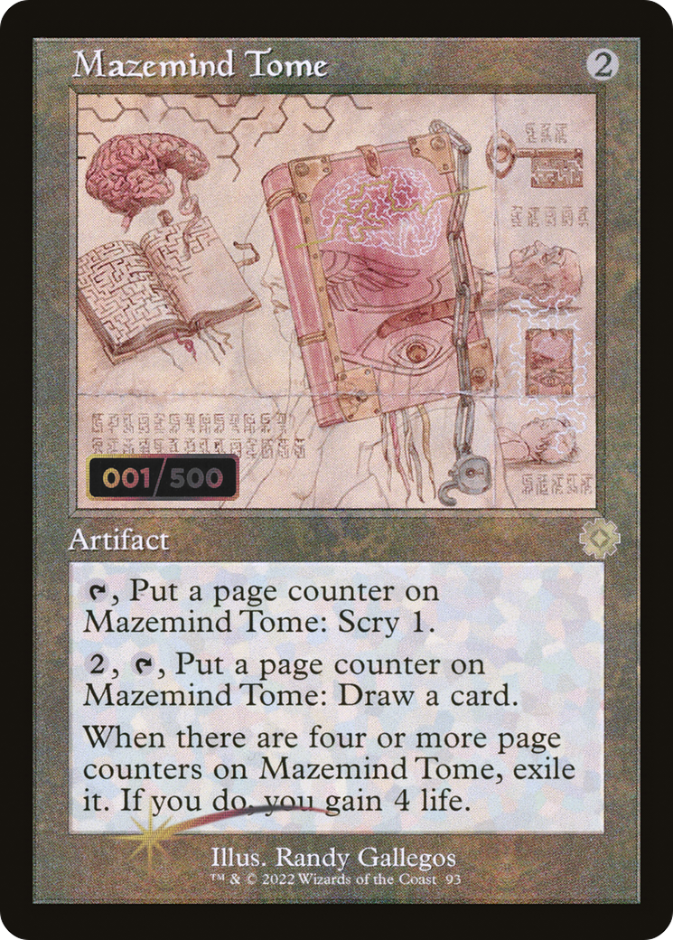 Mazemind Tome (Schematic) (Serial Numbered) (BRR-93Z) - The Brothers' War Retro Artifacts Foil