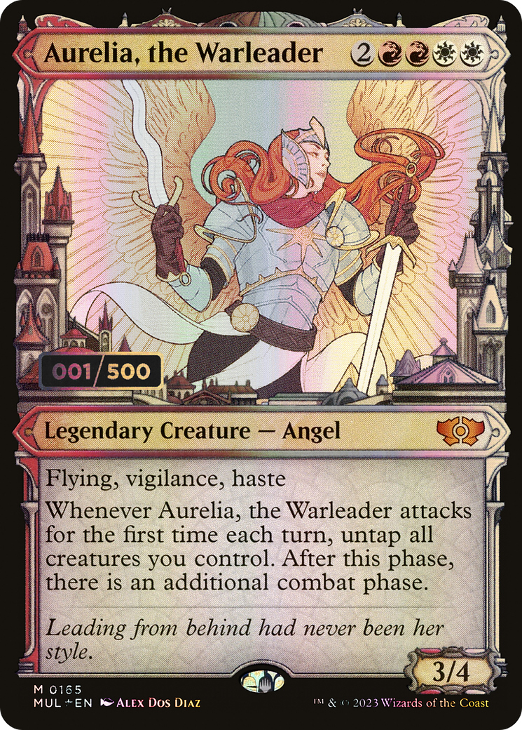 Aurelia, the Warleader (Serial Numbered) (MUL-165Z) - Multiverse Legends: (Showcase) Foil