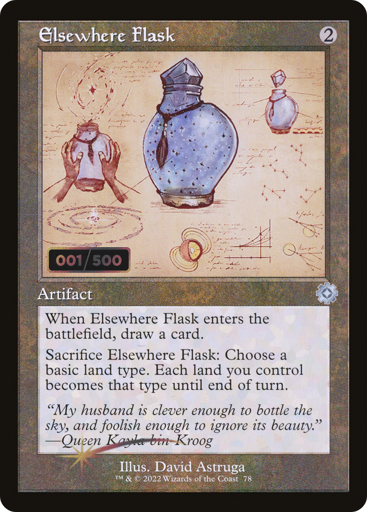 Elsewhere Flask (Schematic) (Serial Numbered) (BRR-78Z) - The Brothers' War Retro Artifacts Foil