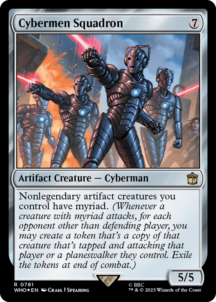 Cybermen Squadron (Surge Foil) (WHO-781) - Doctor Who Foil