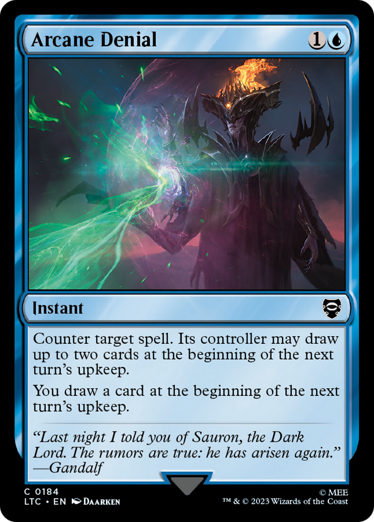 Arcane Denial (LTC-184) - Tales of Middle-earth Commander