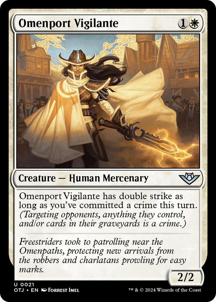 Omenport Vigilante (OTJ-021) - Outlaws of Thunder Junction Foil