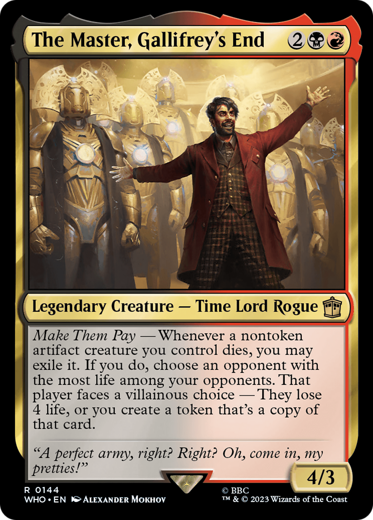 The Master, Gallifrey's End (WHO-144) - Doctor Who Foil