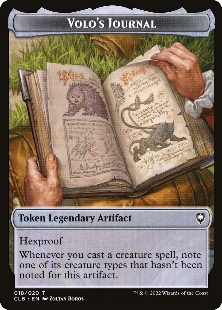 Volo's Journal Token (CLB-018) - Battle for Baldur's Gate Tokens Foil
