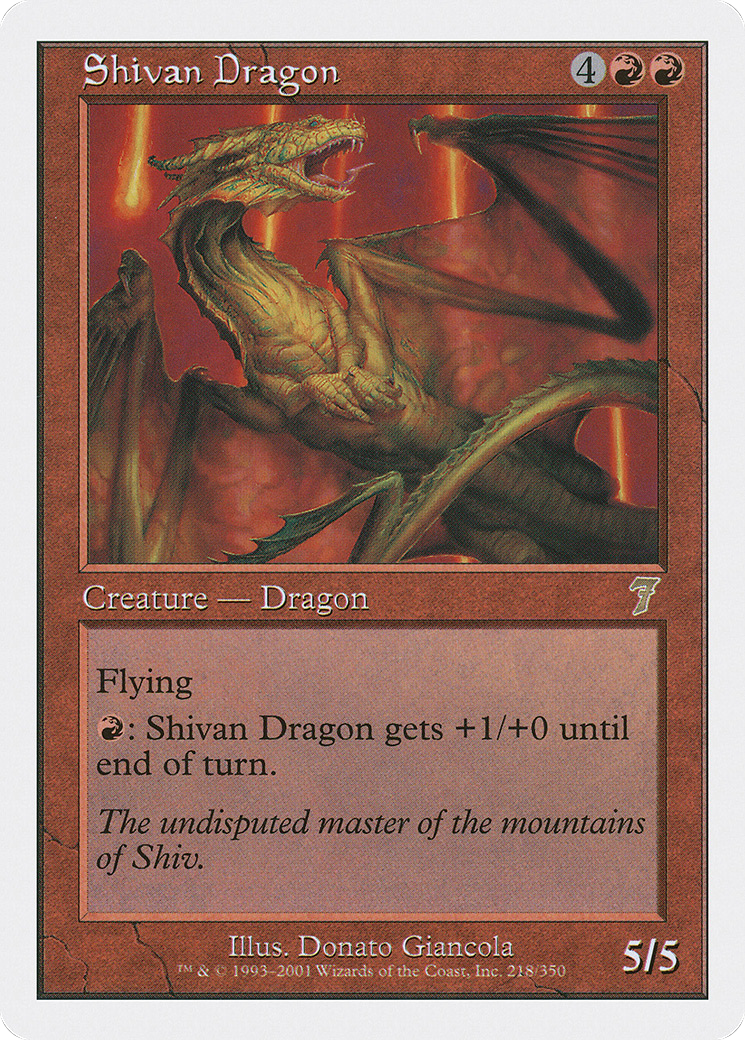 Shivan Dragon (7ED-218) - 7th Edition