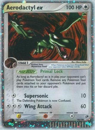 Aerodactyl ex 094 - Holofoil Sandstorm - Ultra Rare