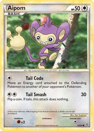 Aipom 043 - Reverse Holofoil Unleashed - Common