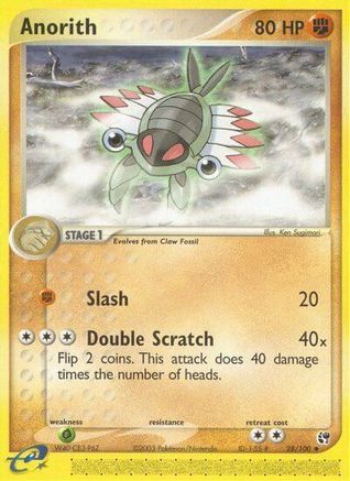 Anorith 028/100 - Reverse Holofoil Sandstorm - Uncommon