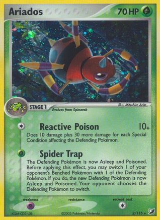 Ariados 002 - Reverse Holofoil Unseen Forces - Holo Rare