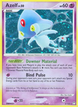 Azelf 004/123 - Reverse Holofoil Mysterious Treasures - Holo Rare