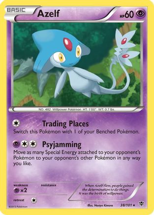 Azelf 038 - Reverse Holofoil Plasma Blast - Rare