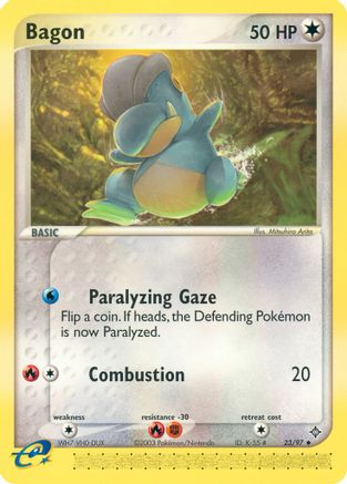 Bagon 023/097 - Reverse Holofoil Dragon - Uncommon