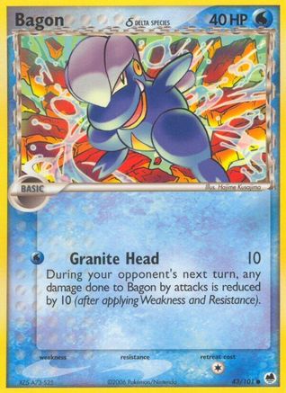 Bagon (Delta Species) 043/101 Dragon Frontiers - Common