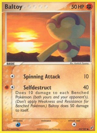 Baltoy 053/107 - Reverse Holofoil Deoxys - Common