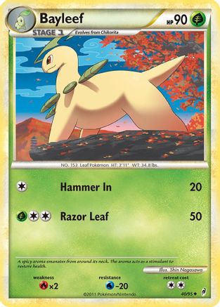 Bayleef 040/95 - Reverse Holofoil Call of Legends - Uncommon