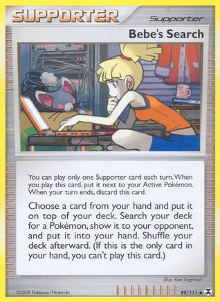 Bebe's Search 089/111 - Reverse Holofoil Rising Rivals - Uncommon