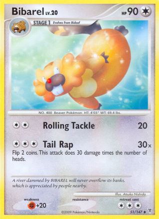 Bibarel 051 - Reverse Holofoil Supreme Victors - Uncommon