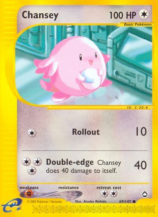 Chansey 069/147 - Reverse Holofoil Aquapolis - Common