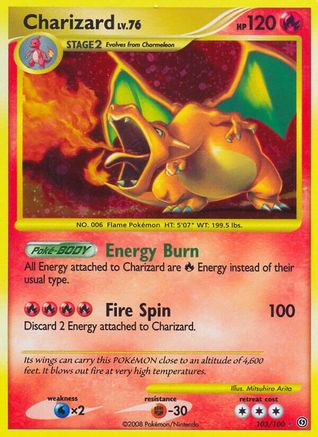 Charizard 103 - Holofoil Stormfront - Secret Rare