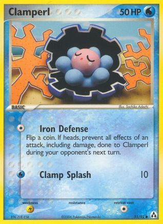Clamperl 051/92 - Reverse Holofoil Legend Maker - Common