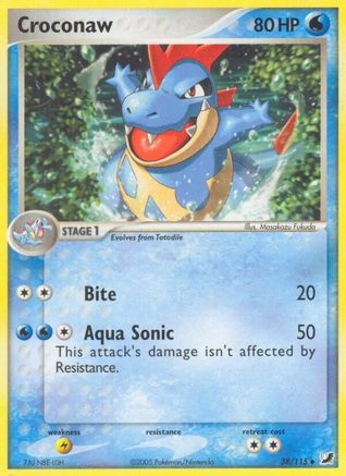 Croconaw 038 - Reverse Holofoil Unseen Forces - Uncommon