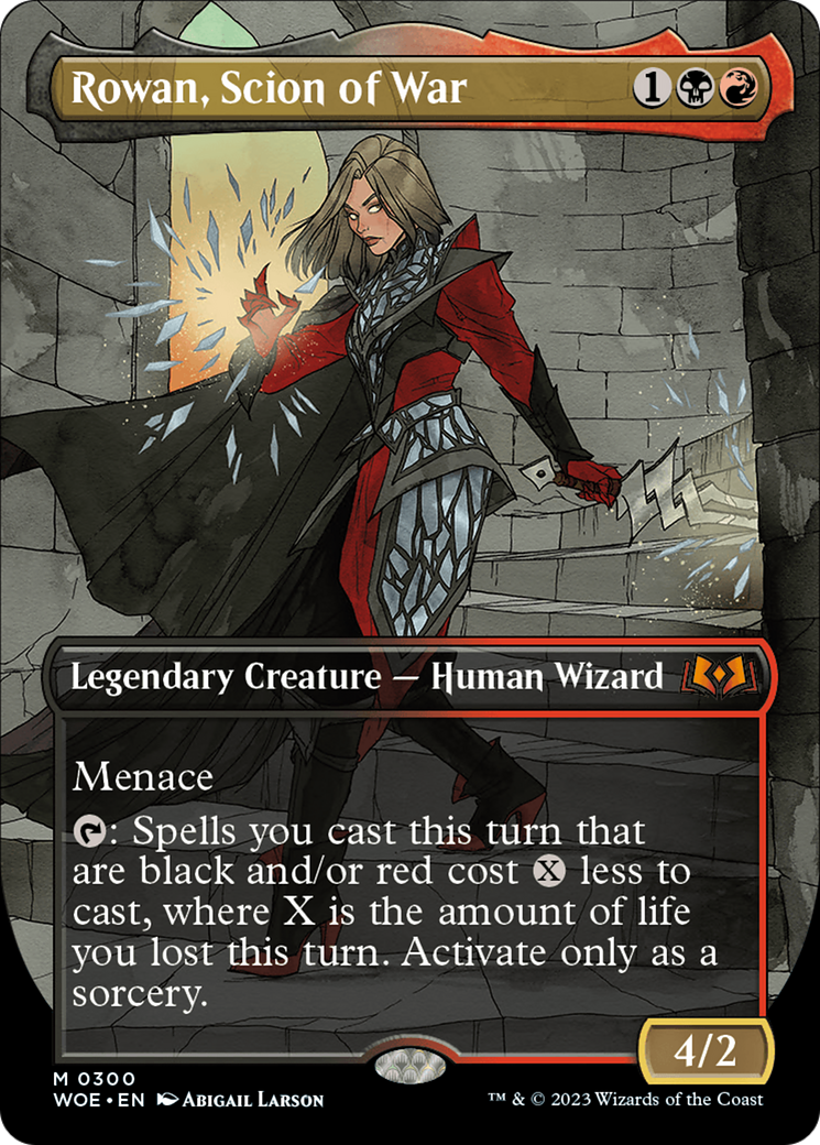 Rowan, Scion of War (Borderless) (WOE-300) - Wilds of Eldraine