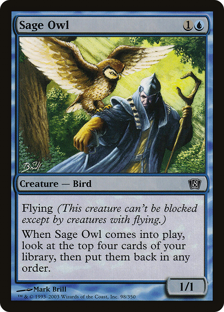 Sage Owl (8ED-98★) - 8th Edition Foil